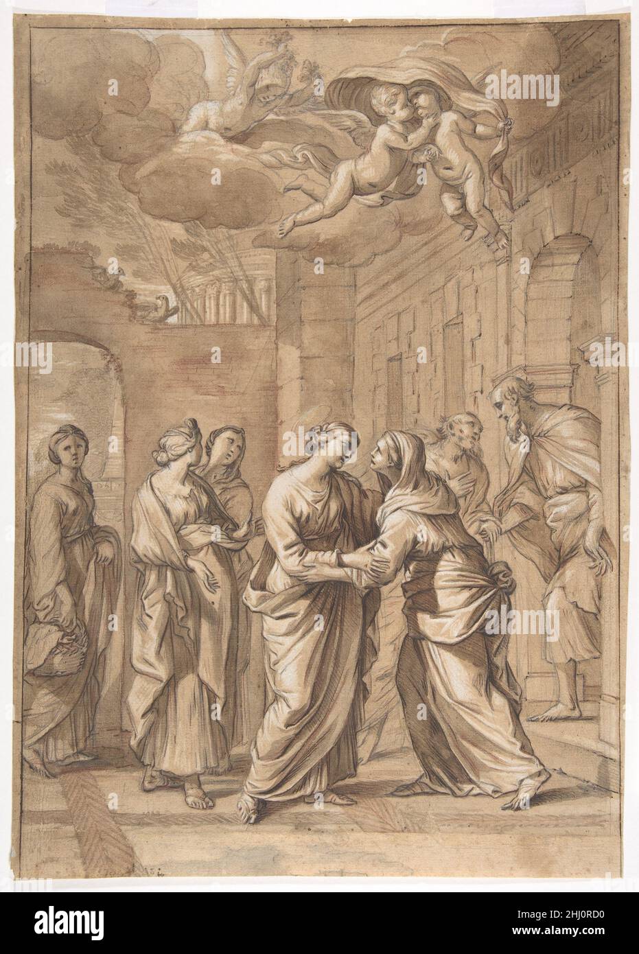 La Visitazione ca. 1649 Nicolas Mignard Francese. La Visitazione 393510 Foto Stock