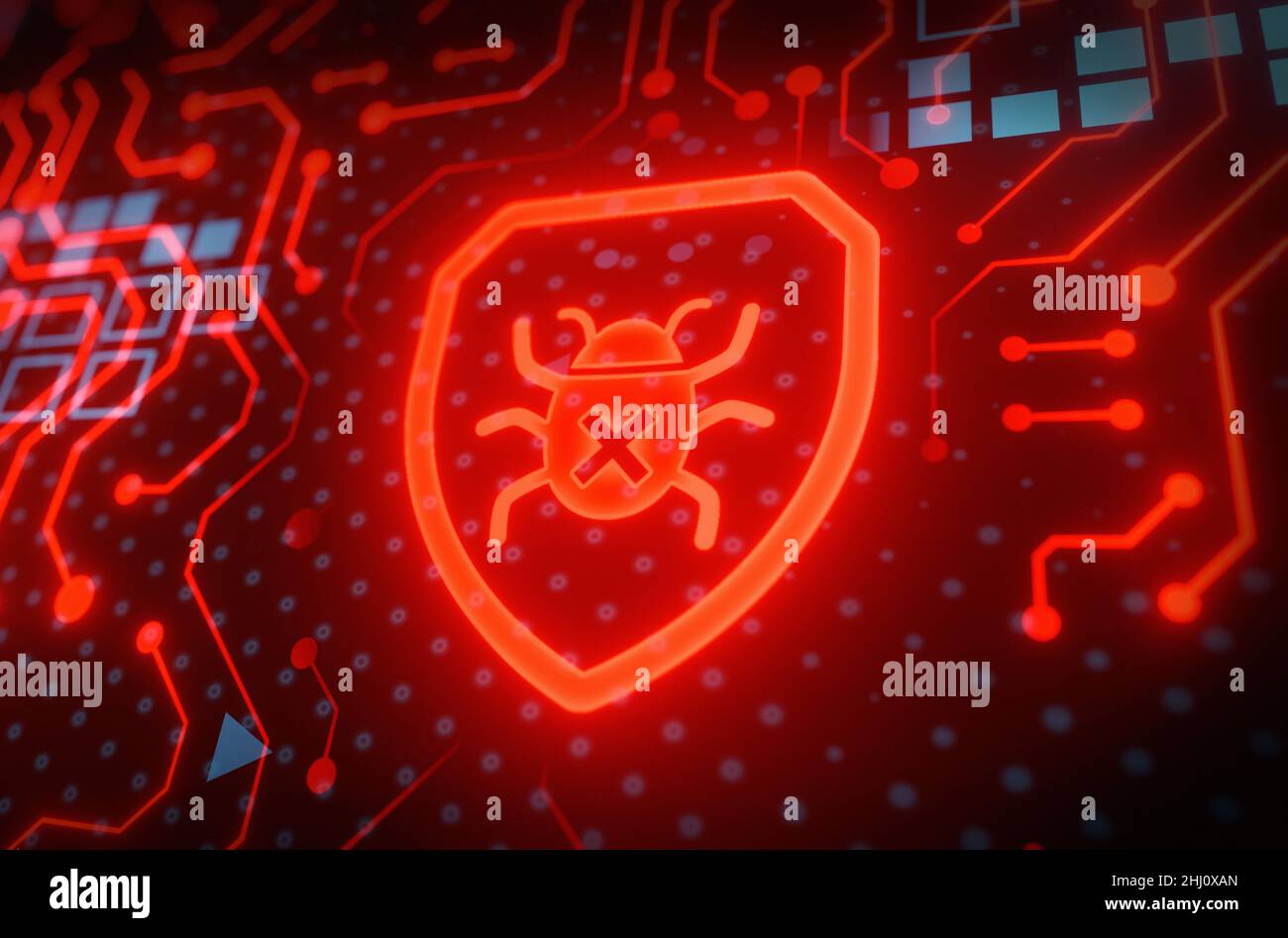 La sicurezza dei dati personali illustra l'idea della privacy dei dati informatici o delle informazioni. Tecnologia internet astratta della rete digitale. Foto Stock