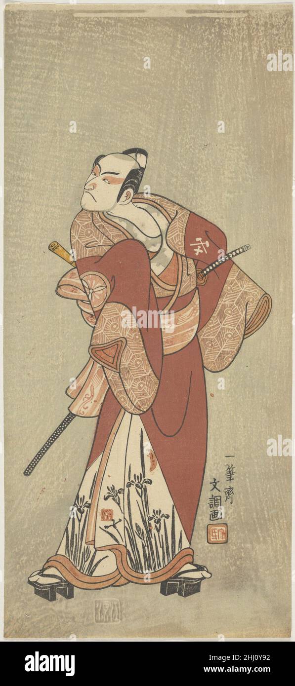 L'attore Matsumoto Koshiro 3rd in un ruolo non identificato ca. 1769 Ippitsumai Bunchō Giapponese. L'attore Matsumoto Koshiro 3rd in un ruolo non identificato 55709 Foto Stock