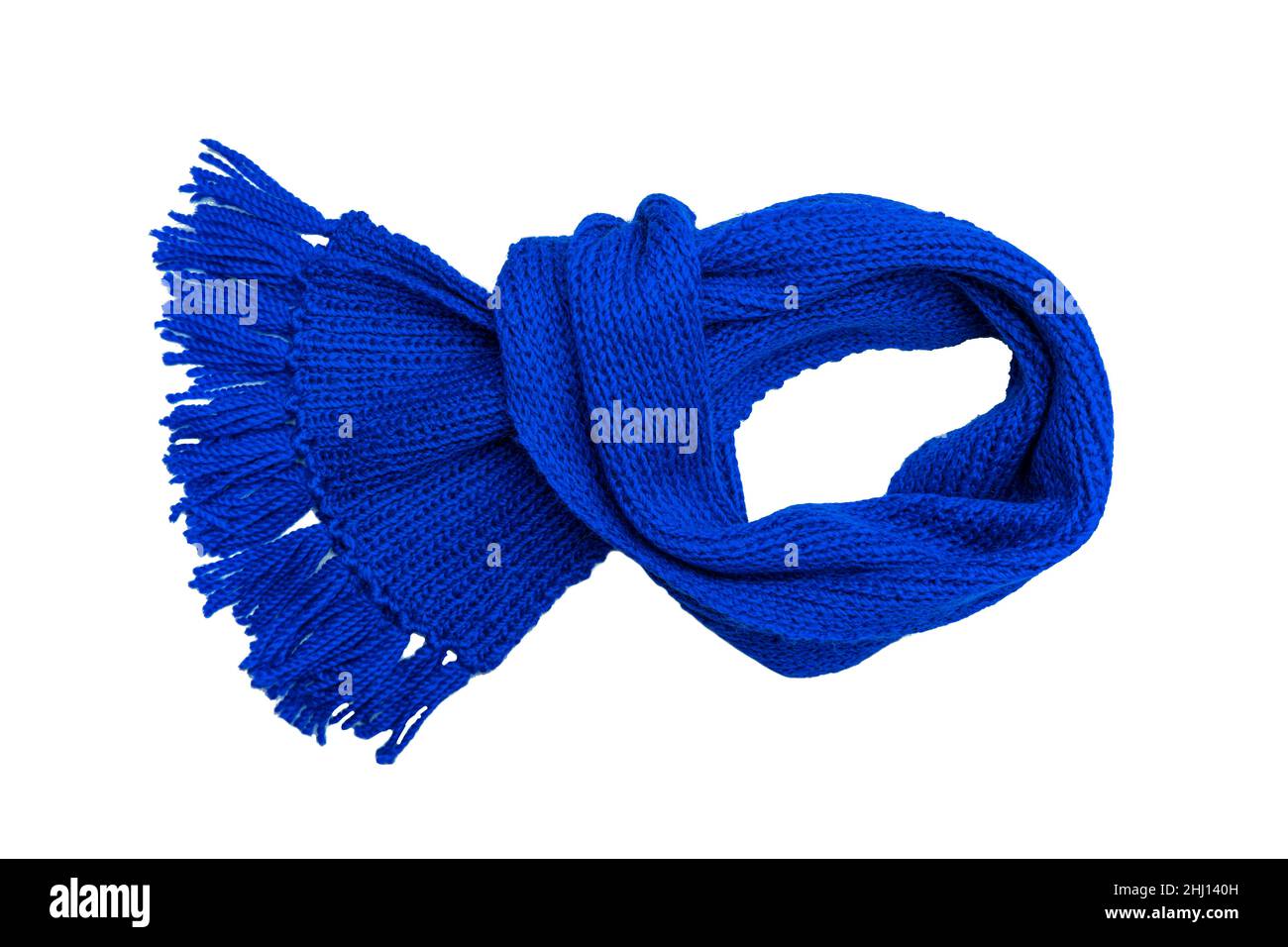 Una sciarpa invernale calda è collegata in modo interessante. Foto Stock