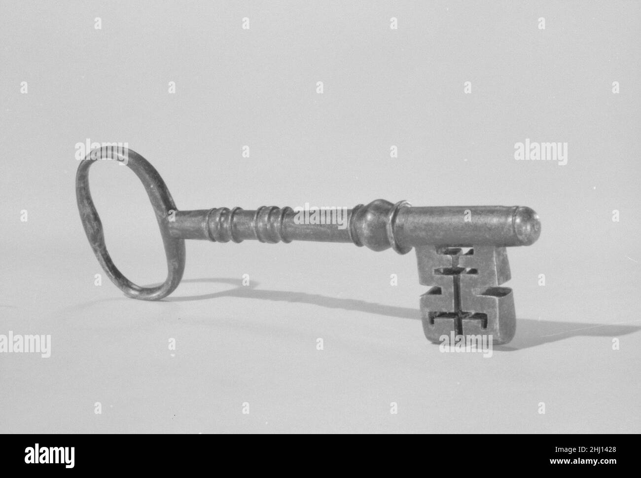 Pin Key 18th secolo forse italiano. Chiave PIN, possibilmente italiana. 18th secolo. Ferro battuto. Ferro metallurgato Foto Stock