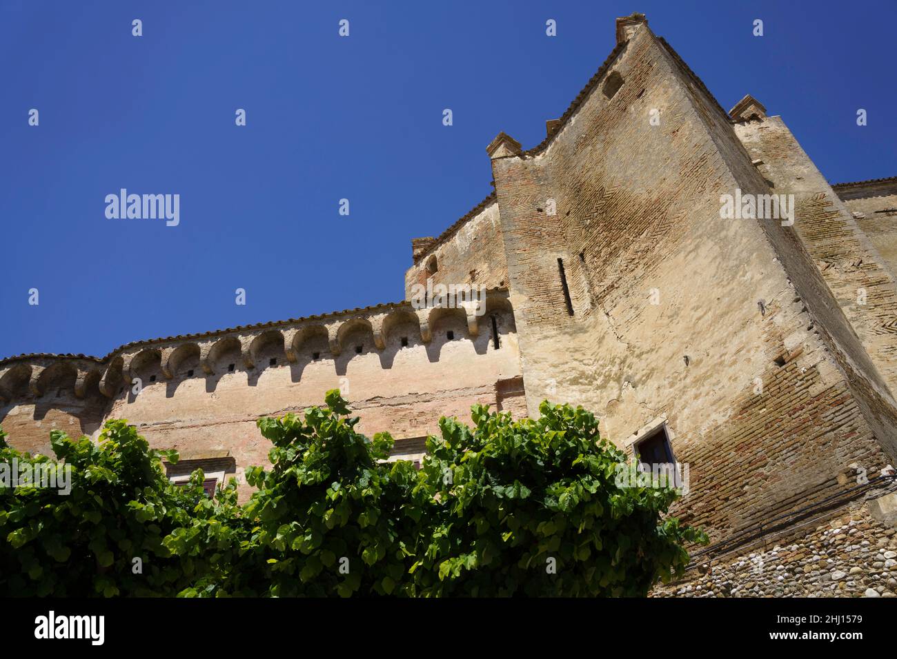 Esterno dello storico castello di Serracapriola, in provincia di Foggia, Puglia, Italia Foto Stock