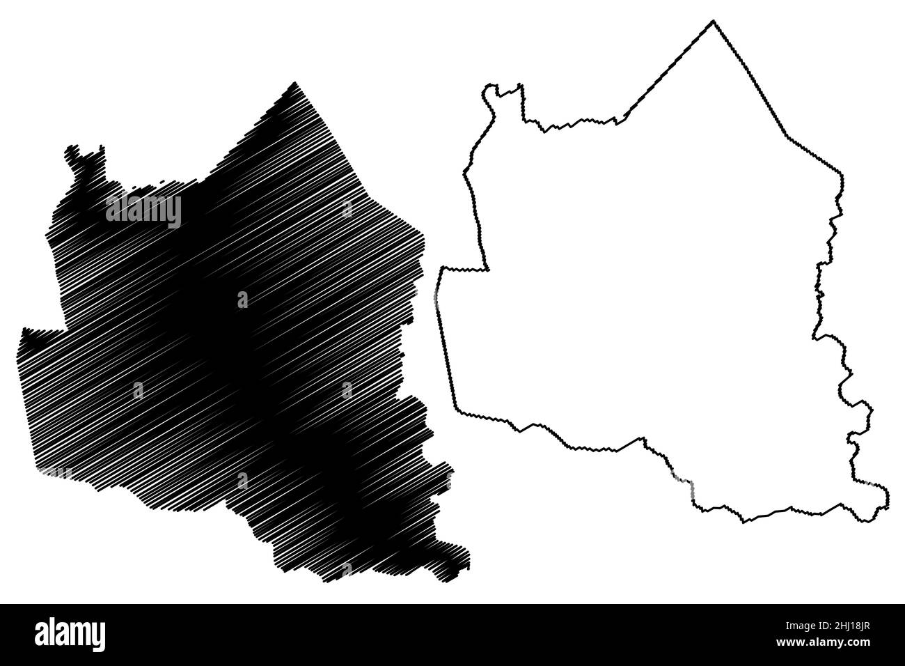 Dom Macedo Costa comune (Bahia stato, Comuni del Brasile, Repubblica Federativa del Brasile) mappa vettore illustrazione, schizza schizzo Dom Mace Illustrazione Vettoriale