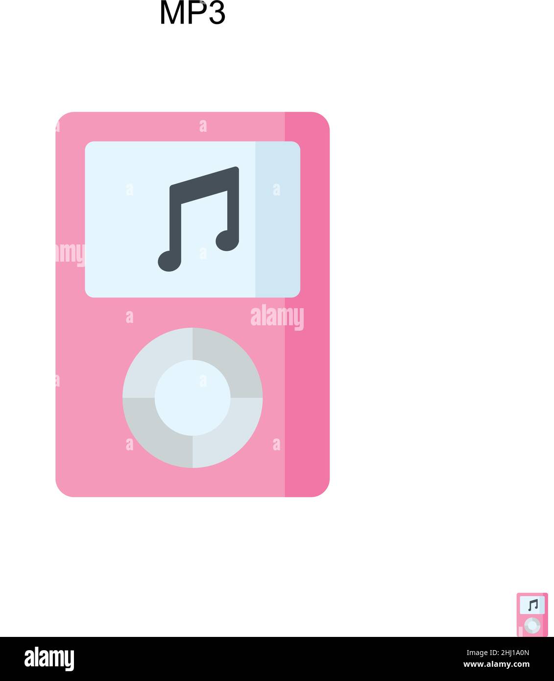 MP3 icona vettore semplice. Modello di disegno del simbolo di illustrazione  per l'elemento dell'interfaccia utente mobile Web Immagine e Vettoriale -  Alamy