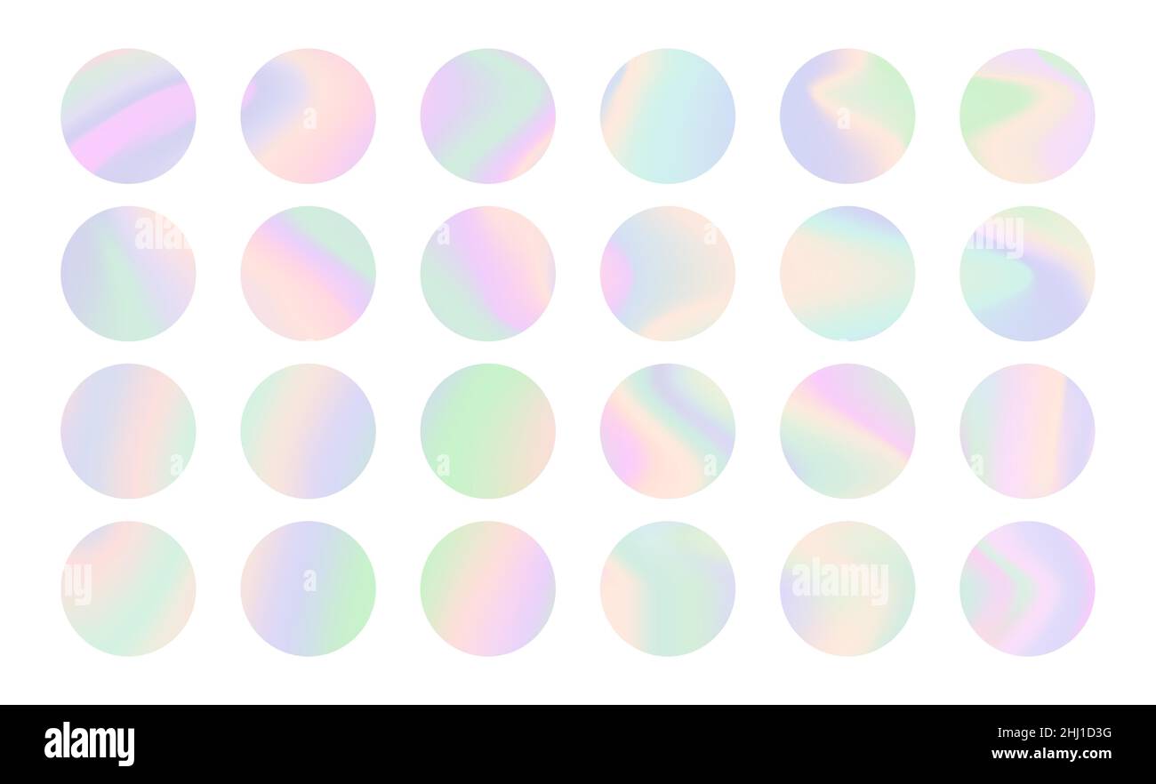 Cerchi astratti con foglio di tessuto olografico. Illustrazione Vettoriale