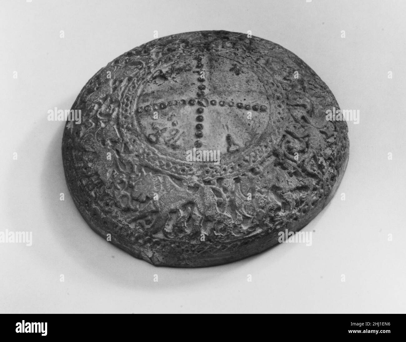 Frammento di bottiglia 13th–14th secolo. Frammento del flacone 442930 Foto Stock