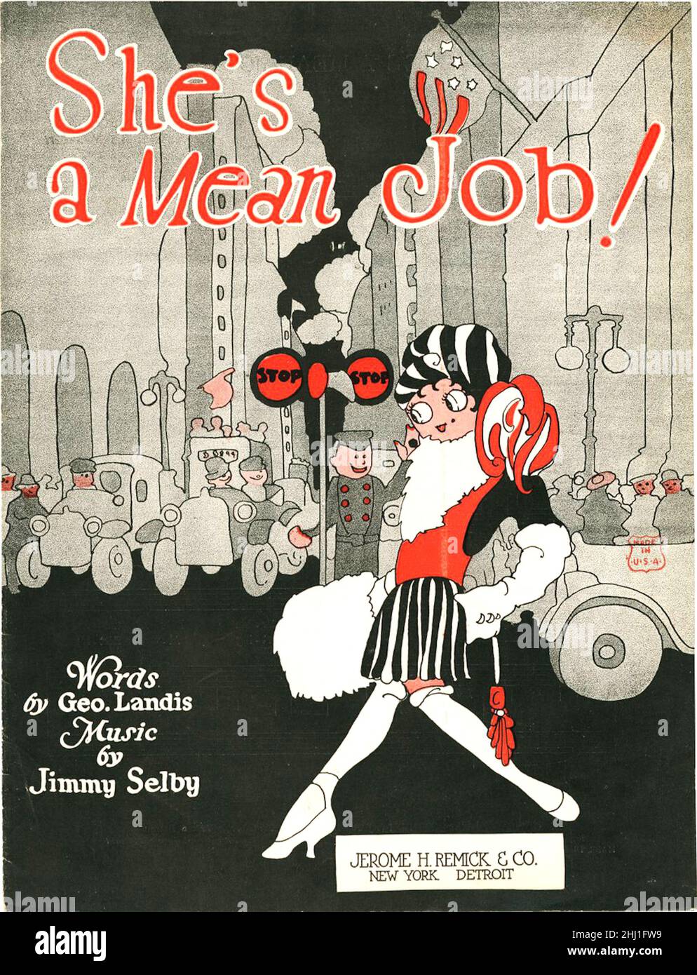 She's a Mean Job - Sheet Music Cover - 1921 Foto Stock