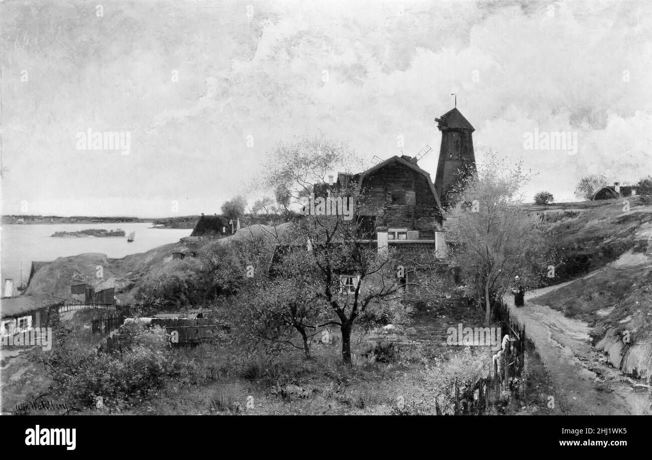 Un giorno in ottobre, nei pressi di Waxholm, Svezia 1873 Alfred Wahlberg svedese. Un giorno nel mese di ottobre, nei pressi di Waxholm, Svezia 437923 Foto Stock