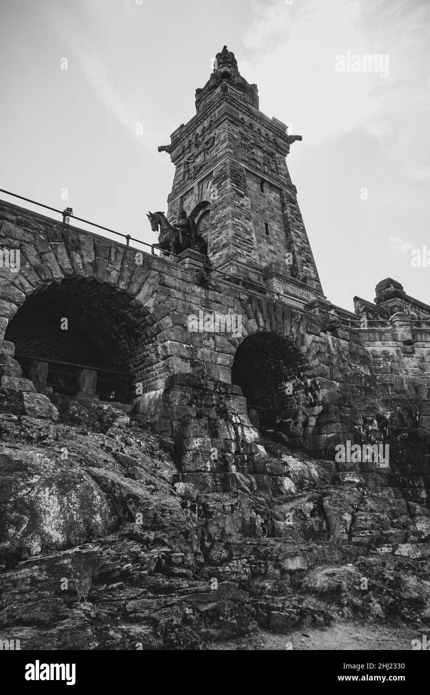 Kyffhäuser Monumento sulla collina di Kyffhäuser, Turingia, Germania, 14 agosto 2017. Foto Stock