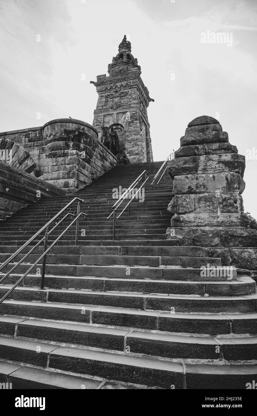 Kyffhäuser Monumento sulla collina di Kyffhäuser, Turingia, Germania, 14 agosto 2017. Foto Stock
