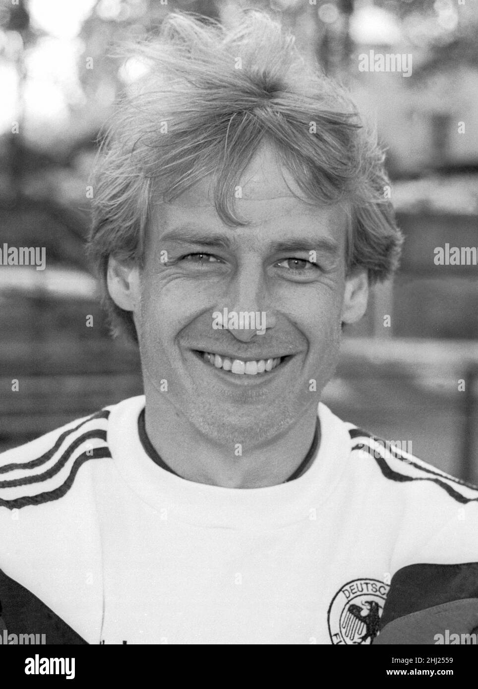 Jürgen KLINSMANN calciatore tedesco durante il Campionato europeo in Svezia 1992, professionista in Inter Italia Foto Stock