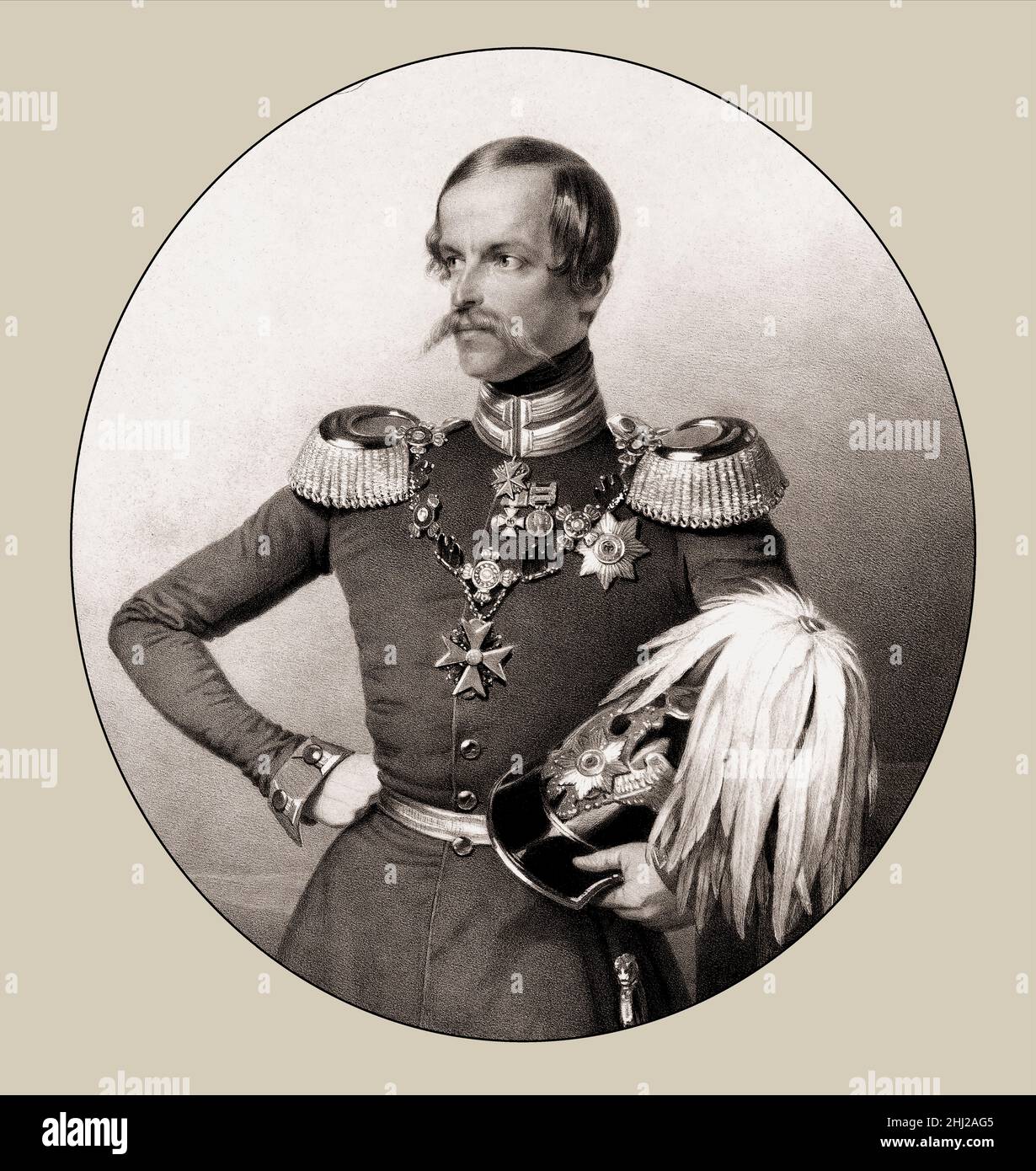 Principe Waldemar di Prussia, Friedrich Wilhelm Waldemar von Preußen, 1817 – 1849 Foto Stock