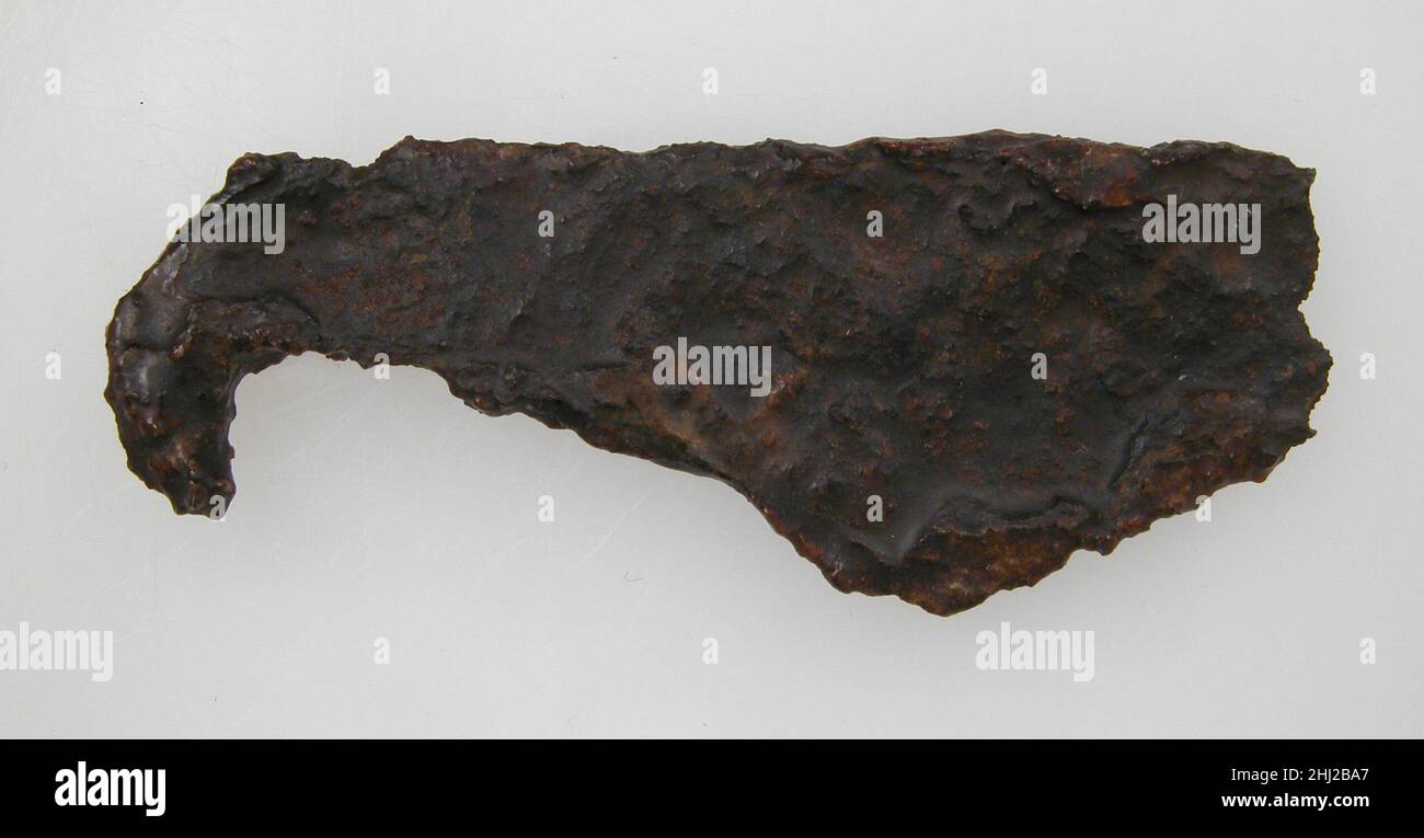 Fermoir 6th e 7th secoli franco. Fermoir 465646 Franchi, Fermoir, 6th e 7th secoli, ferro, totale: 2 15/16 x 1 1/8 x 3/16 pollici (7,4 x 2,8 x 0,5 cm). Il Metropolitan Museum of Art, New York. Dono di J. Pierpont Morgan, 1917 (17.193.311) Foto Stock