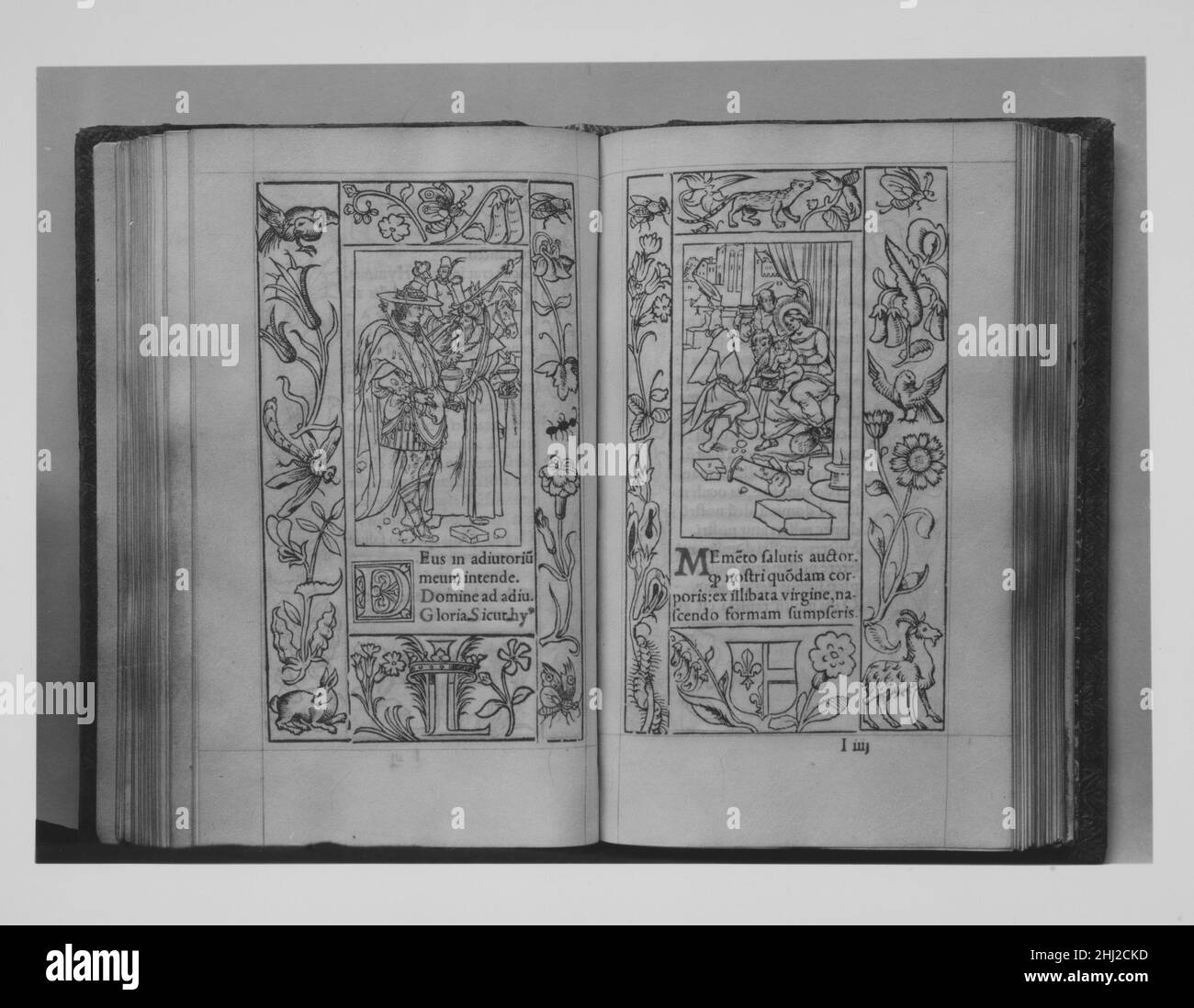 Horae in laudem B V M ad usum Romanum 1541 pubblicato da Olivier Mallard Francese. Horae in laudem B V M ad usum Romanum 351795 Foto Stock