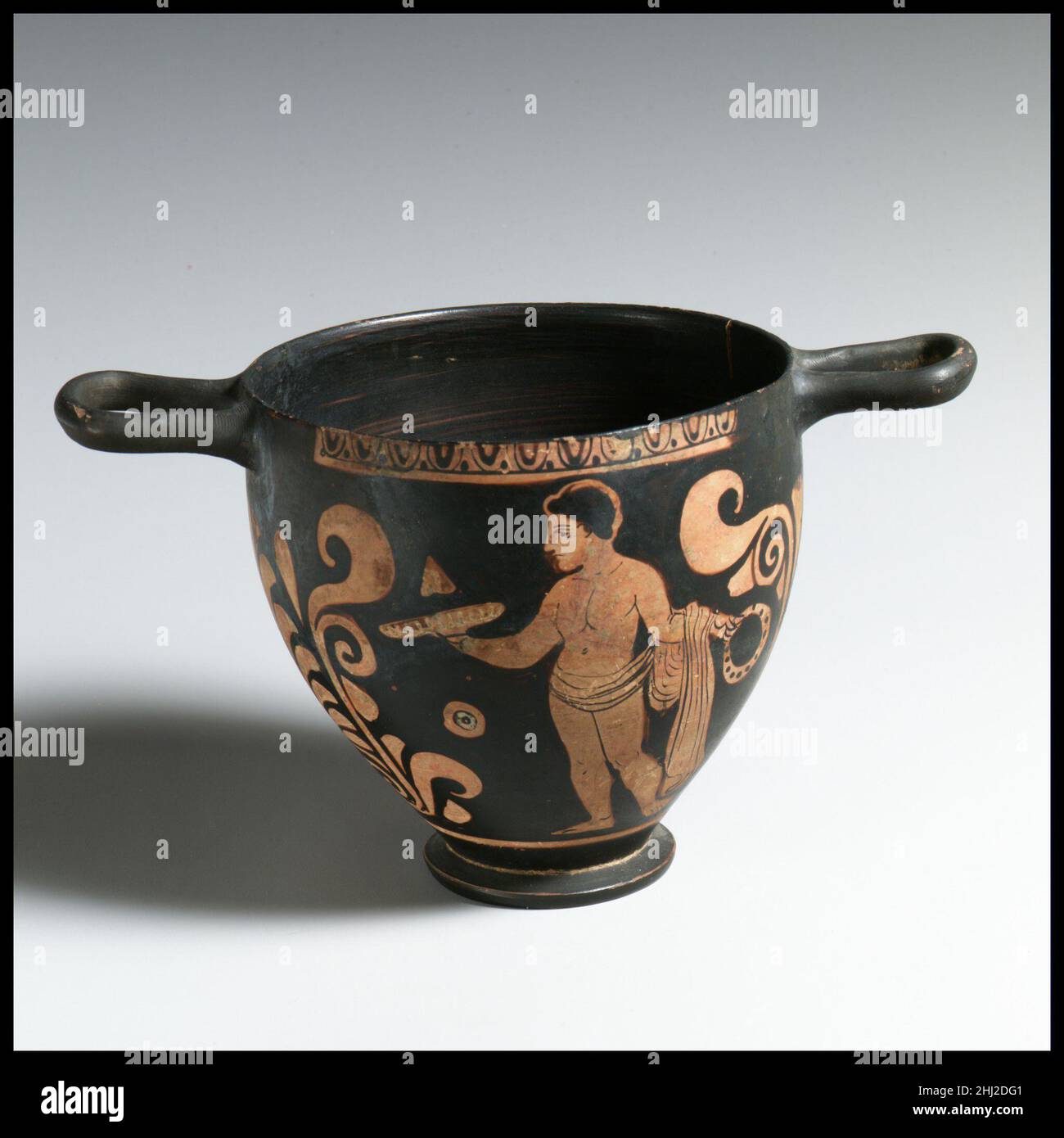 Skyphos ca. 350–325 a.C. attribuito al Gruppo di Altenburg 331. Skyphos 247376 Foto Stock