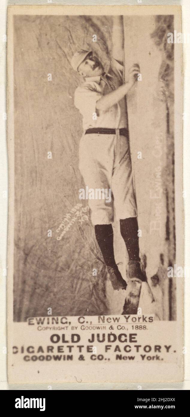 William 'Buck' Ewing, Captain and Catcher, New York, della serie Old Judge (N172) per le sigarette Old Judge 1888 emessa da Goodwin & Company la serie 'Old Judge' di carte da baseball (N172) è stata emessa da Goodwin & Company dal 1887 al 1890 per promuovere le sigarette Old Judge. William 'Buck' Ewing, Capitano e Catcher, New York, della serie Old Judge (N172) per le sigarette Old Judge 402277 Foto Stock