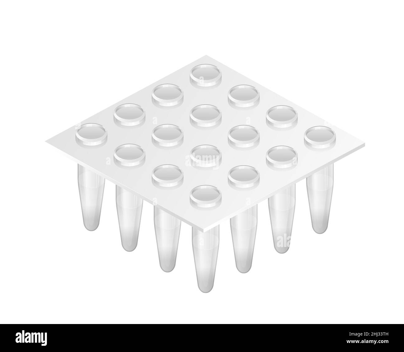 Test RT-PCR - vassoio PCR - Illustrazione come file EPS 10 Illustrazione Vettoriale