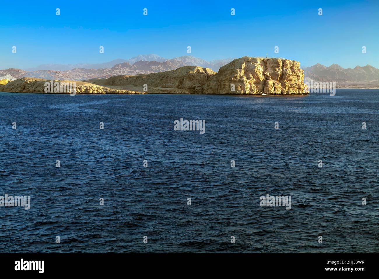 Punta meridionale della penisola del Sinai, sito di immersione dell'Osservatorio dello squalo, Parco Nazionale di Ras Muhammed, Sharm el Sheikh, Mar Rosso, Egitto Foto Stock