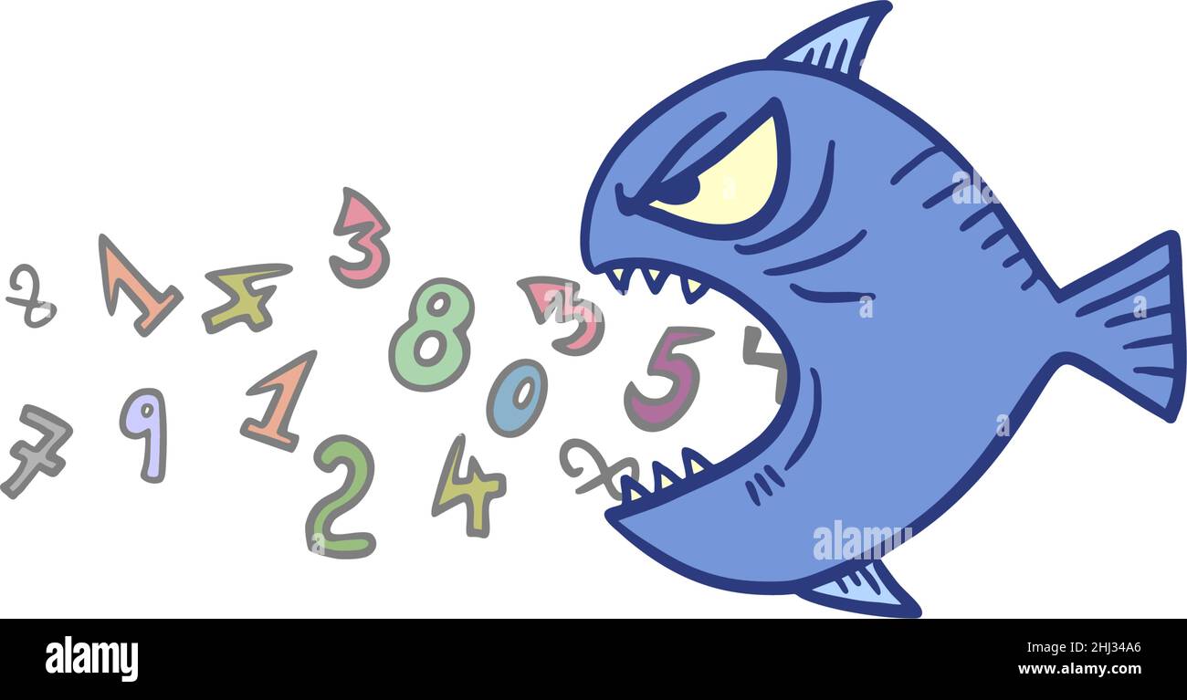 Pesci di matematica Illustrazione Vettoriale