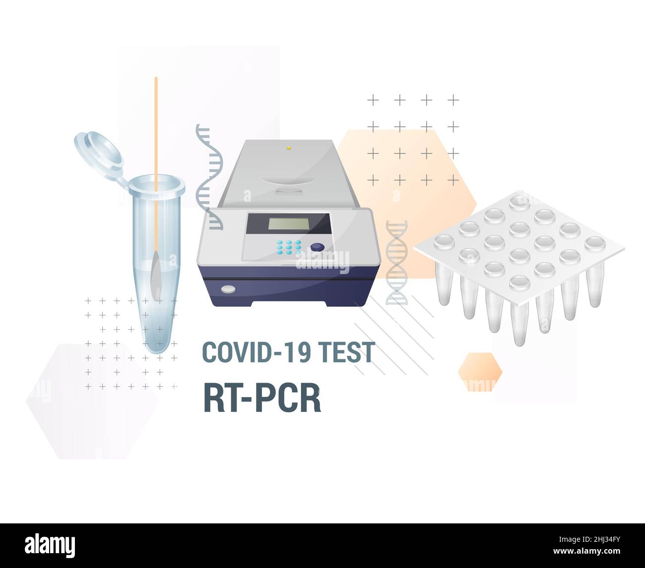 Micropipetta - PCR Testing Lab Apparecchi - Illustrazione come file EPS 10 Illustrazione Vettoriale