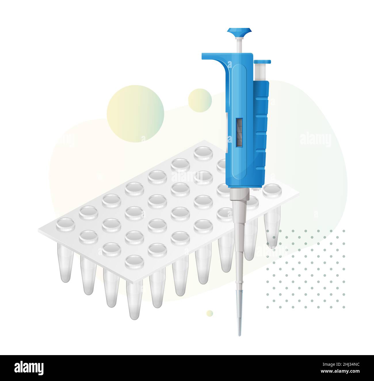 Impostazione test RT-PCR - Test Covid - Illustrazione come file EPS 10 Illustrazione Vettoriale
