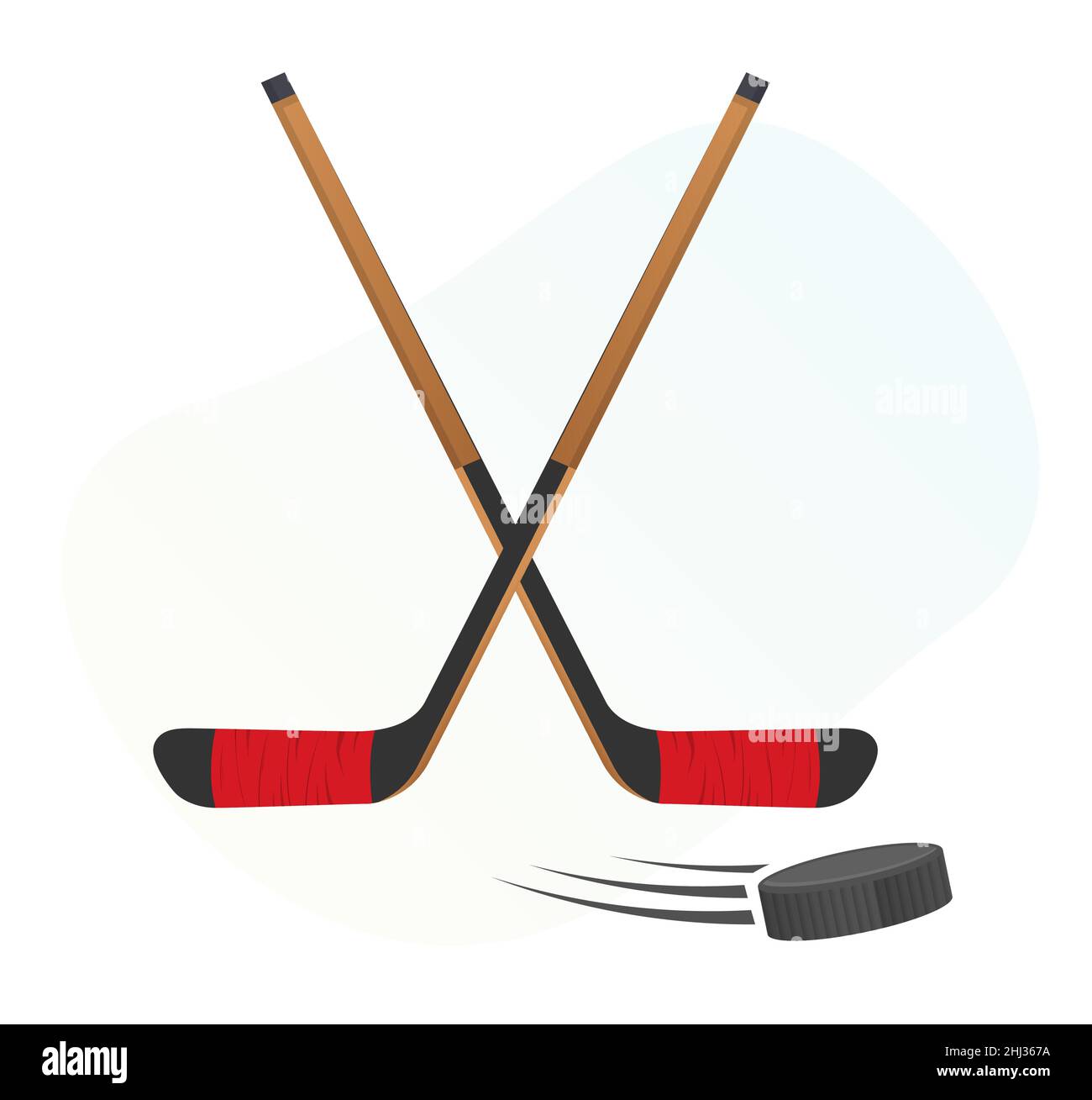 Hockey su ghiaccio - simbolo dello sport - Stock Illustration as EPS 10 file Illustrazione Vettoriale