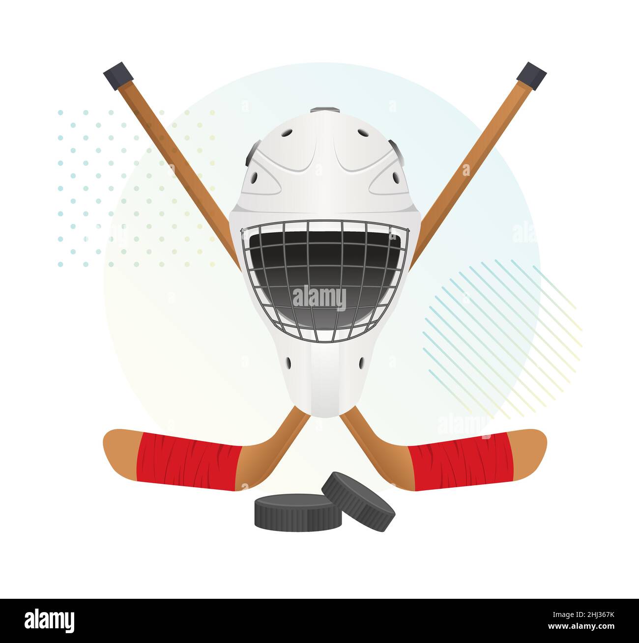 Hockey su ghiaccio - simbolo dello sport - Stock Illustration as EPS 10 file Illustrazione Vettoriale