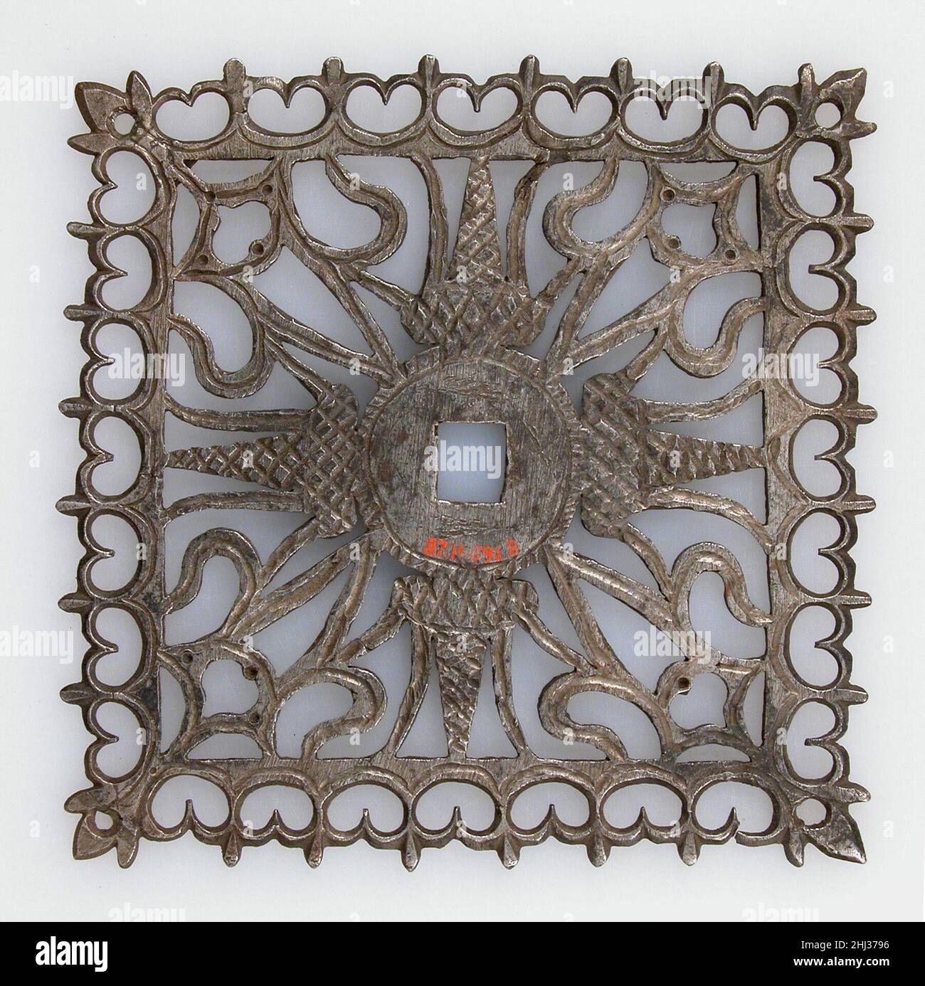 Porta targa 16th secolo tedesco. Piastra porta 468882 Foto Stock