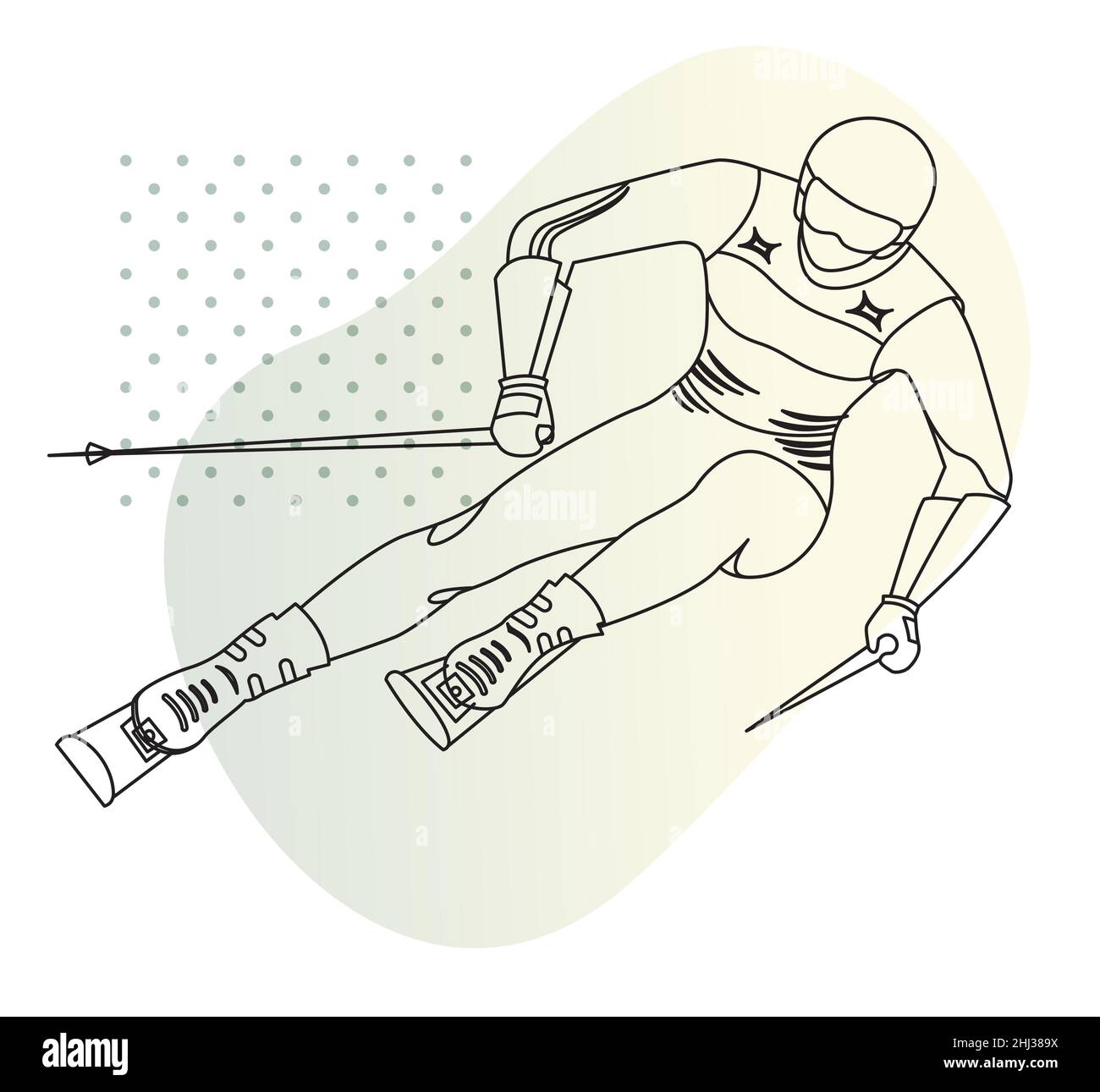 Sci - Giochi invernali - Stock Illustration as EPS 10 file Illustrazione Vettoriale