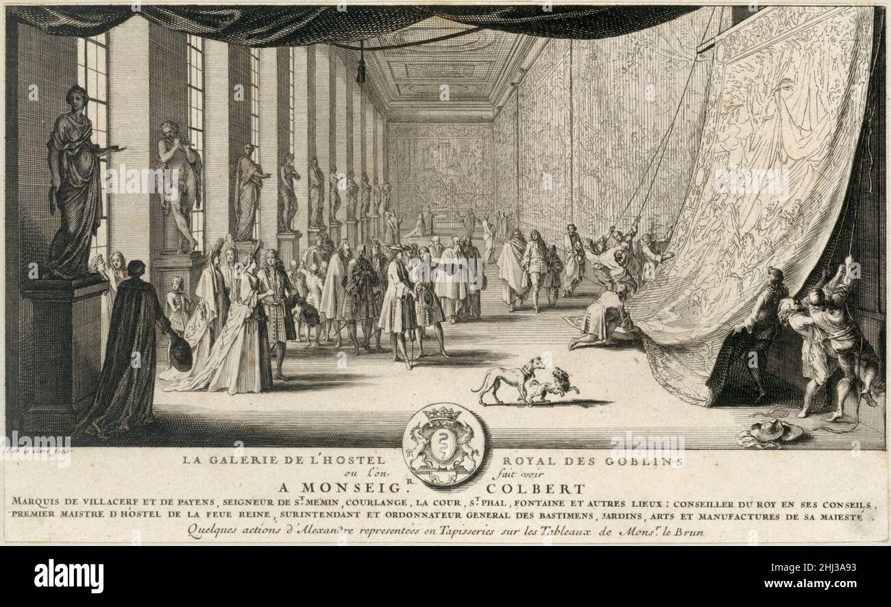 Sébastien Leclerc i, Colbert visitare i Gobelins, ca. 1665. Foto Stock