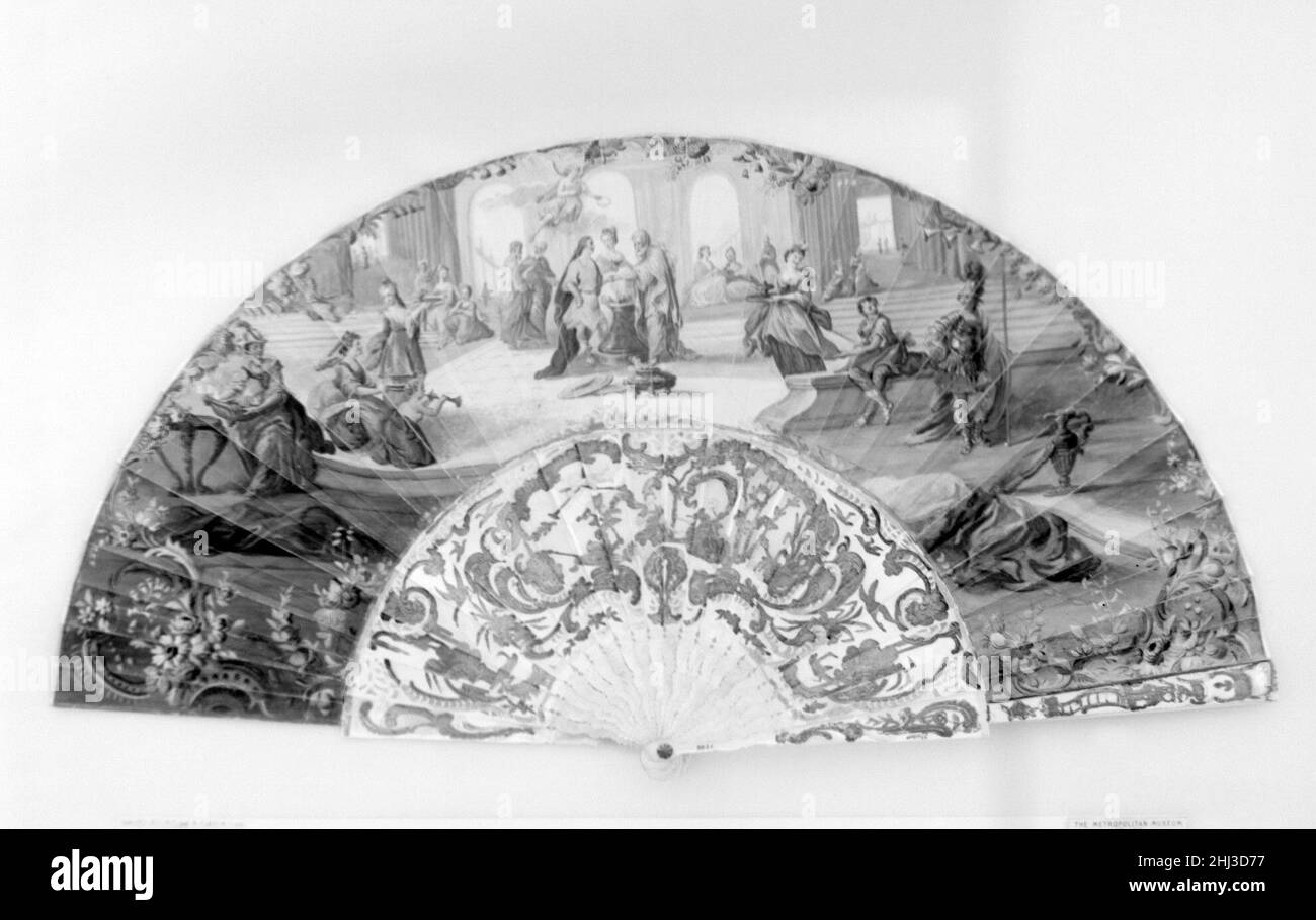 Fan matrimonio ca. 1725 Francese. Matrimonio fan 209940 Foto Stock