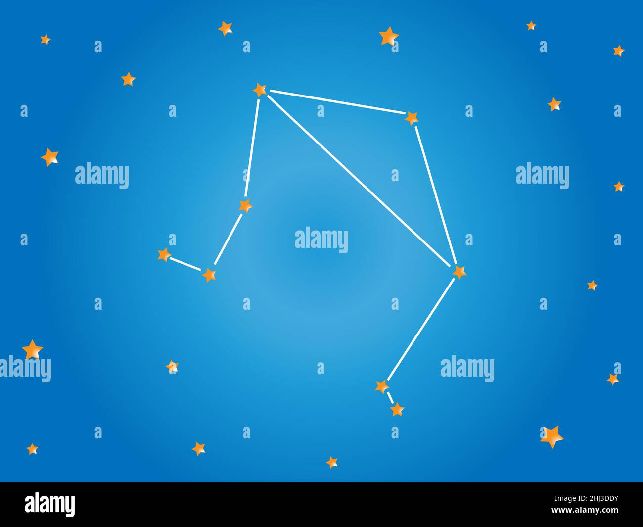 Segno zodiacale Bilancia la costellazione è una stella nello spazio esterno  con linee di libra. Illustrazione vettoriale Immagine e Vettoriale - Alamy