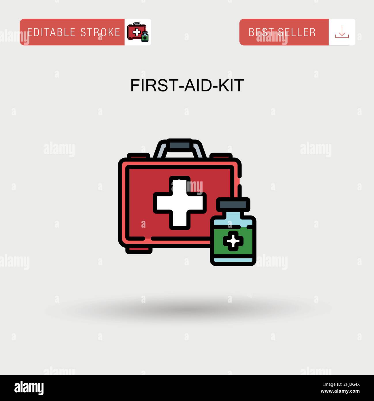 Icona vettore semplice kit di pronto soccorso. Illustrazione Vettoriale