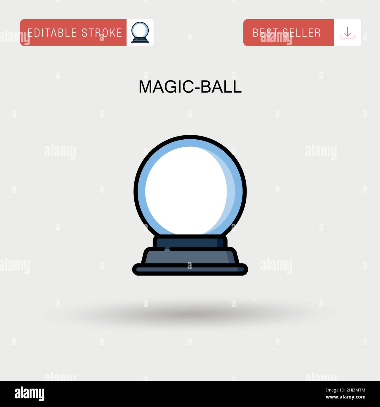 Magic-ball semplice icona vettoriale. Illustrazione Vettoriale