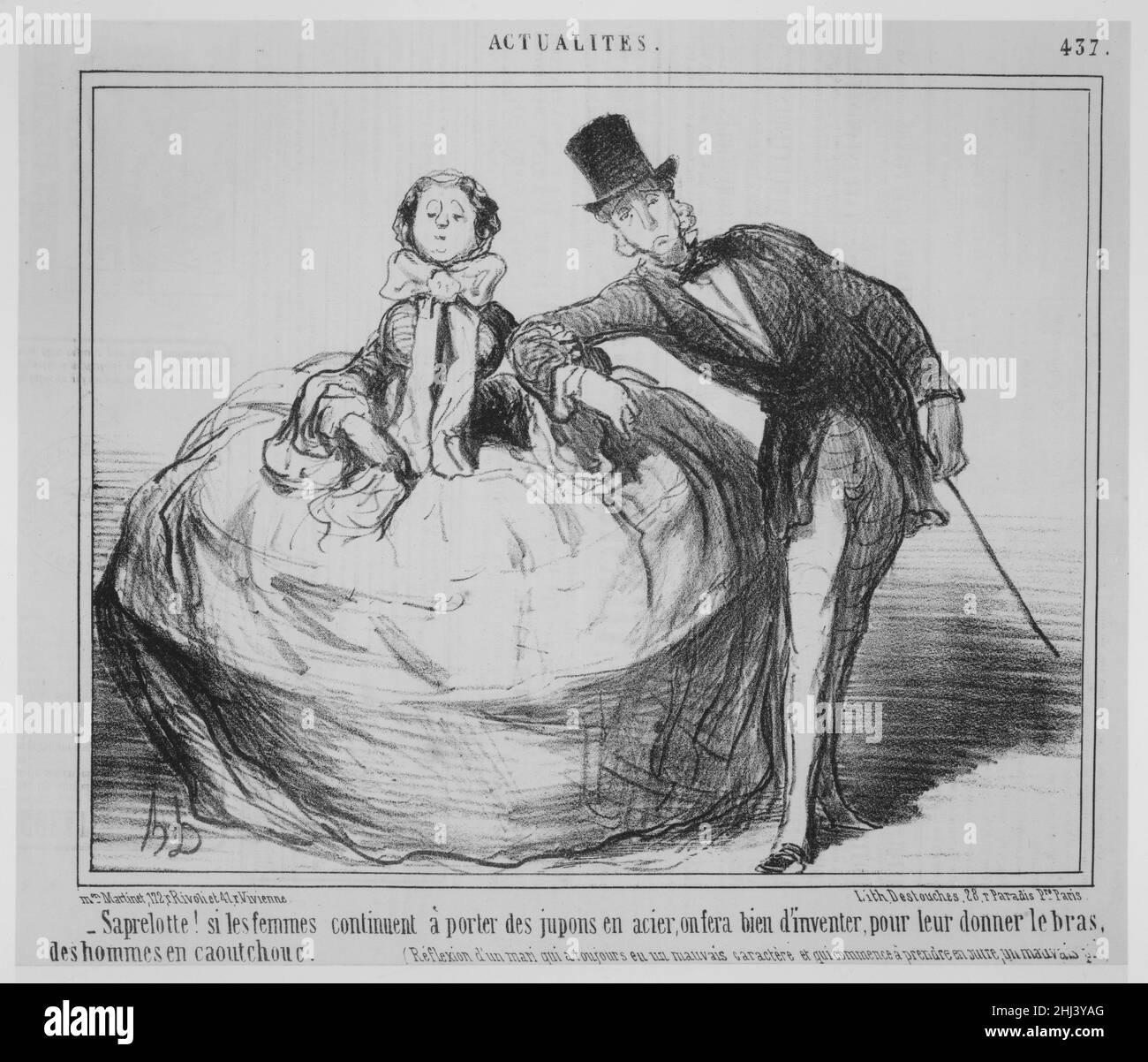 Le Charivari, 16 marzo 1854–31 dicembre 1857 marzo 16, 1854–dicembre 31, 1857 Honoré Daumier Francese ventitré volumi legati di le Charivari, dal 1854 al 1857. Periodico satirico quotidiano pubblicato a Parigi tra il 1832 e il 1937, le Charivari iniziò a pubblicare caricature satirizzanti della vita quotidiana dopo il divieto della satira politica del 1835. Artisti come Honoré Daumier e Cham hanno contribuito litografie e incisioni in legno. Le Charivari, 16 marzo 1854 – 31 dicembre 1857 347361 Foto Stock