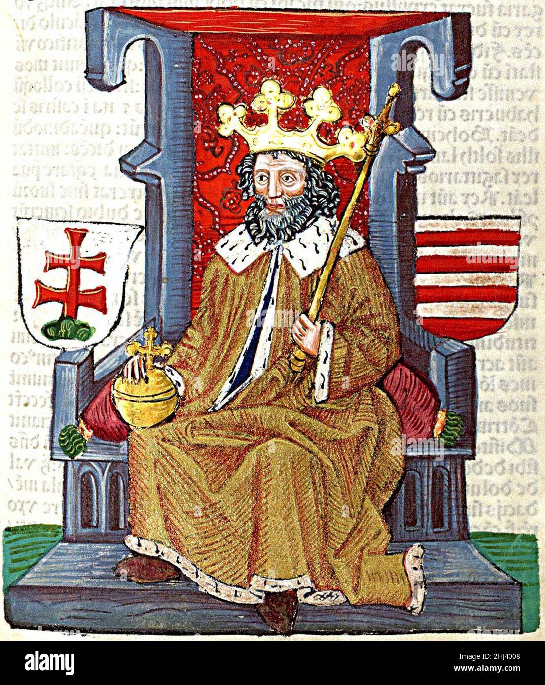 Stefano II (Chronica Hungarorum). Foto Stock