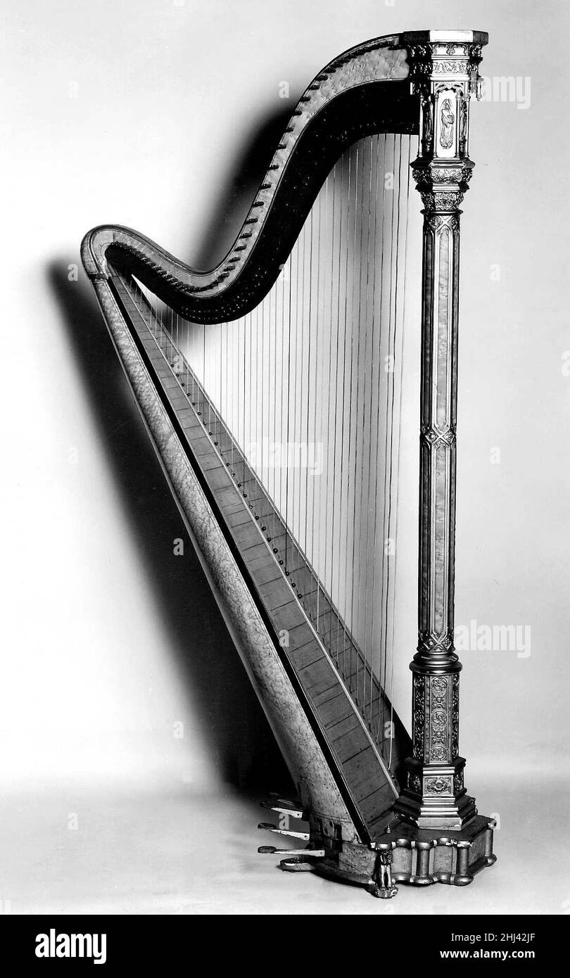 Pedale della frizione ca. 1895–1900 Erard et Cie Francese e Inglese. Sistema di sollevamento del pedale 505297 Foto Stock