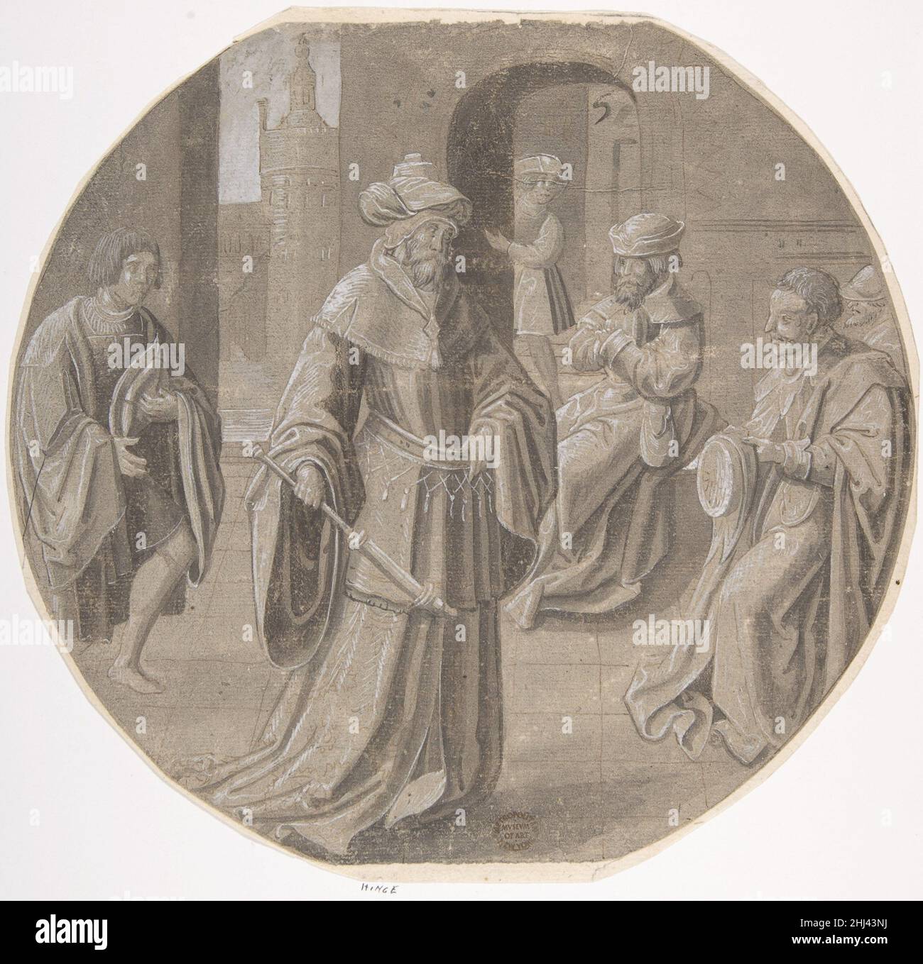 La grandezza di Mardocheo 16th–metà del 16th secolo ? ? Cerchio di pseudo-Aert Ortkens Netherlandish. La grandezza di Mardocheo 347358 Foto Stock