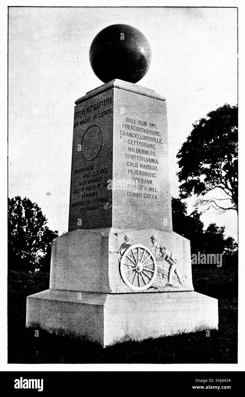 Stevens' Battery 5th ME artiglieria P81. Foto Stock