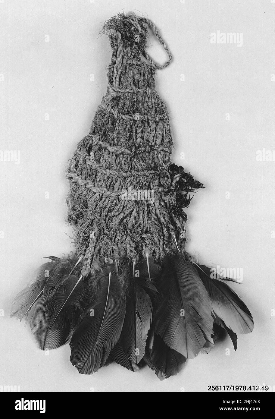 Ornamento piume 11th–15th secolo (?) Costa centrale o meridionale (?). Ornamento sfumato 310505 Foto Stock