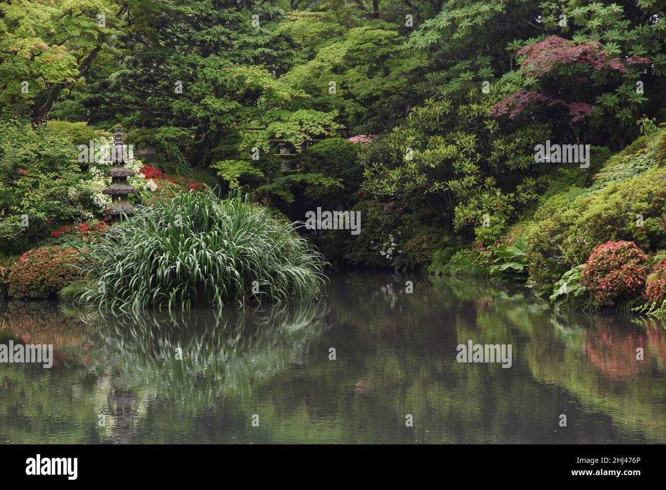 Giardino giapponese 'soyo-en' fiammeggiante a Nikko, Giappone Foto Stock