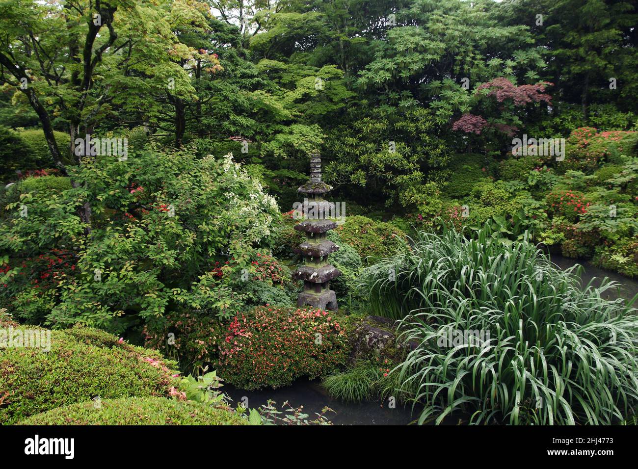 Giardino giapponese 'soyo-en' fiammeggiante a Nikko, Giappone Foto Stock