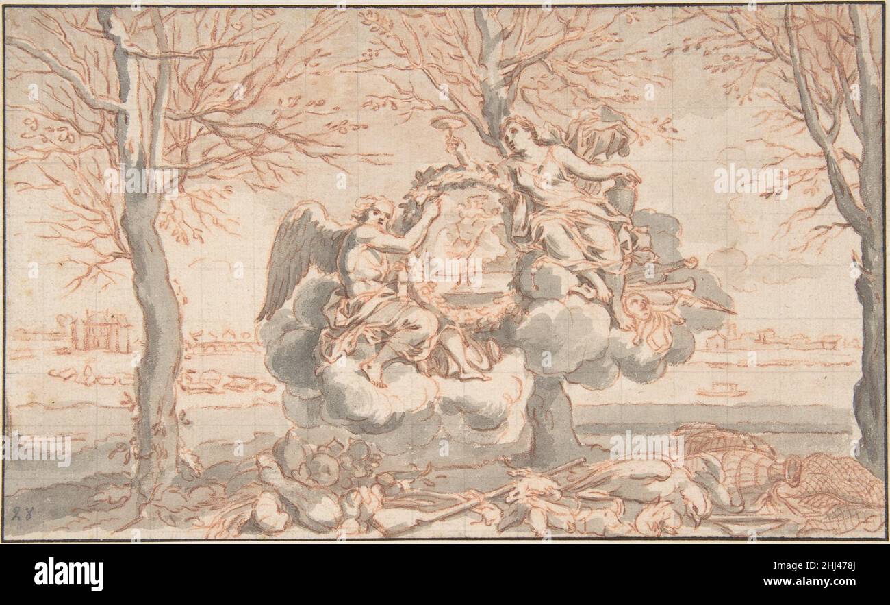 Allegoria d'inverno, dopo Sébastien le Clerc 18th secolo Anonimo, francese, 18th secolo francese. Allegoria d'inverno, dopo Sébastien le Clerc 339936 Foto Stock