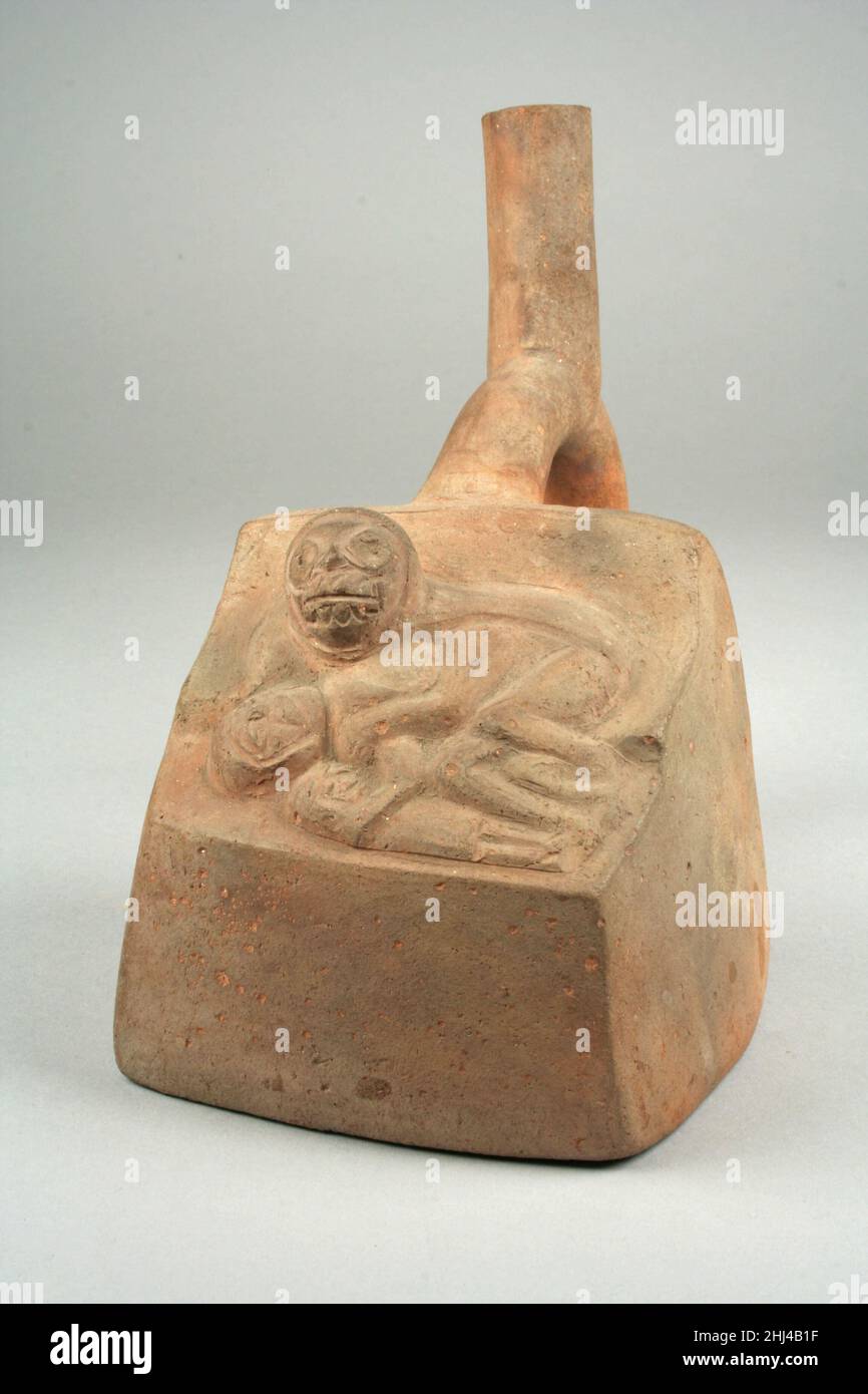 Bottiglia, morte scena (?) 3rd–6th Moche secolo. Bottiglia, morte scena (?) 308556 Foto Stock