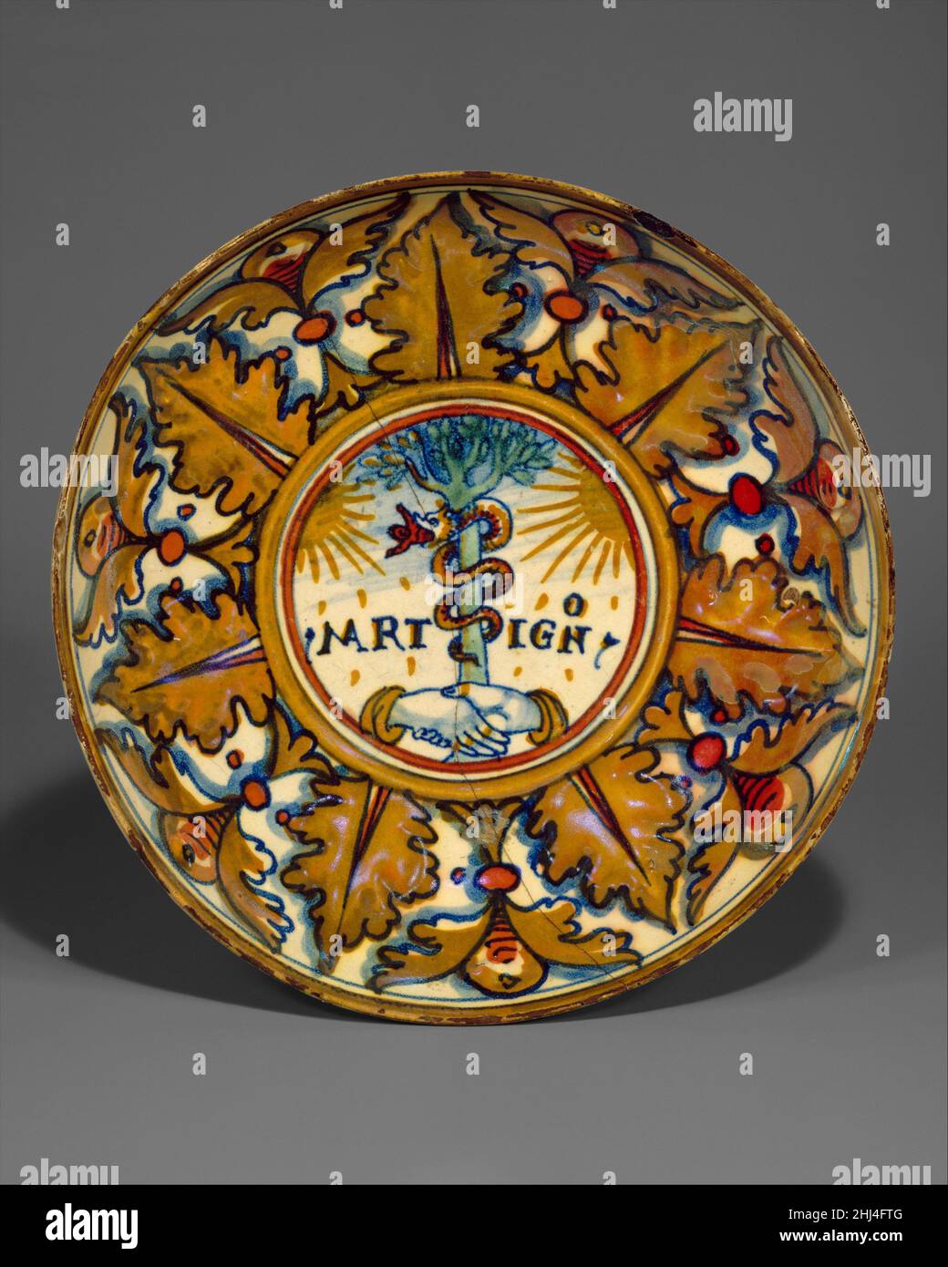 Piatto (coppa) ca. 1530–35 Italiano, Gubbio. Piatto (coppa) 460256 Foto Stock