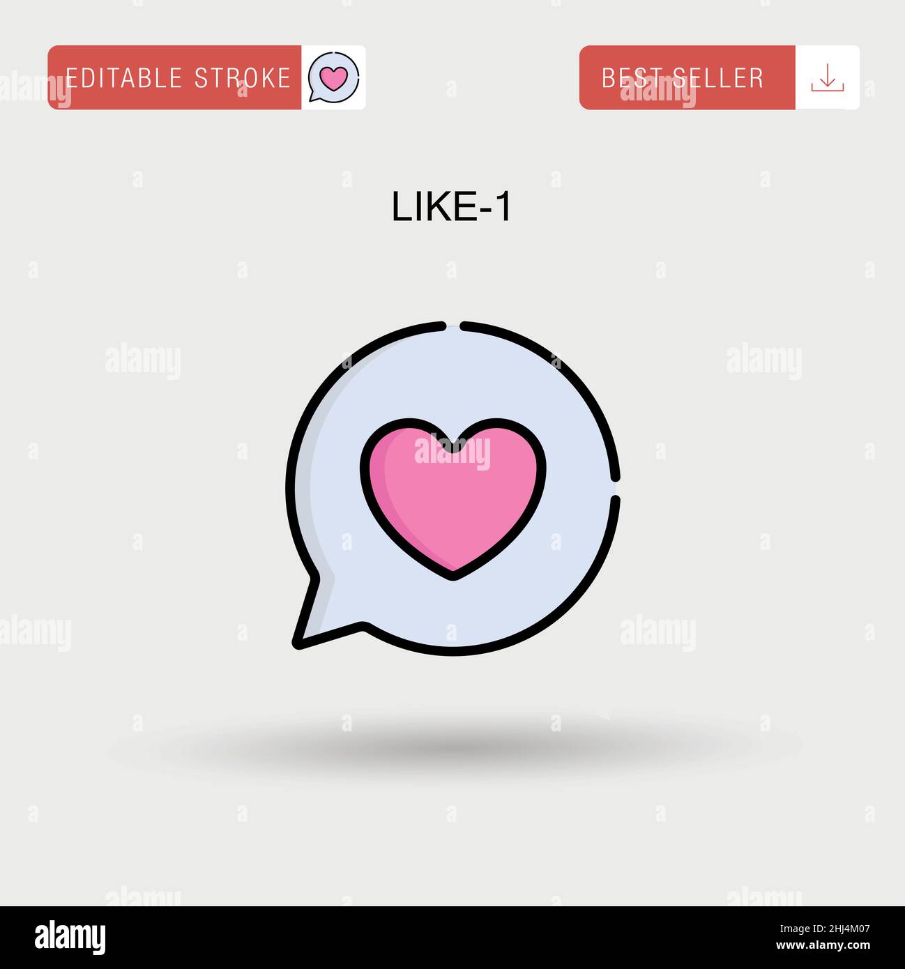 Like-1 icona vettore semplice. Illustrazione Vettoriale