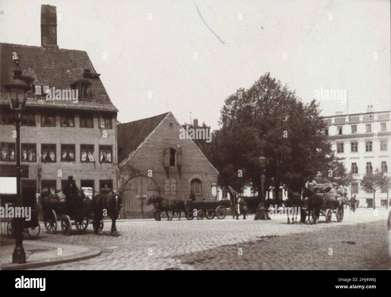 Negozio Strandstræde - Sankt Annæ Plads angolo 1900s. Foto Stock