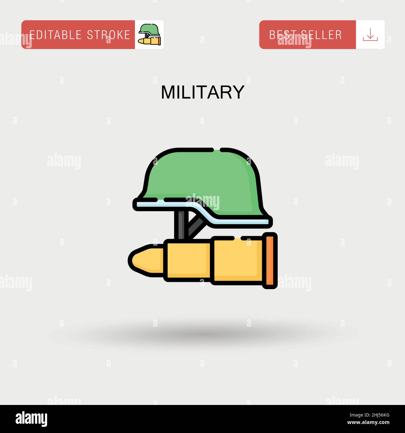 Icona vettore semplice militare. Illustrazione Vettoriale
