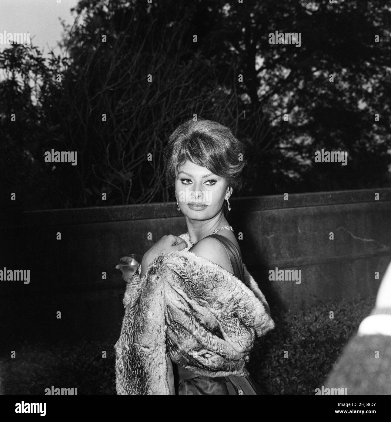 Sophia Loren, che sarà protagonista con Peter Sellers nella produzione Dimitri de Grunwald. 'The Millionairess' basato sul gioco di George Bernard Shaw. 18th maggio 1960. Foto Stock