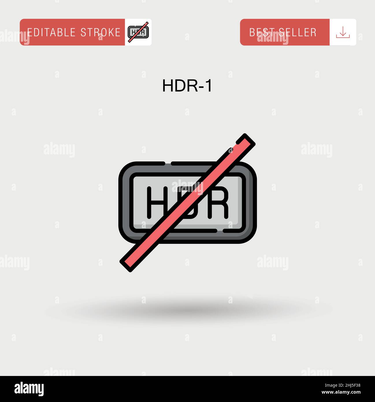 Icona vettore semplice HDR-1. Illustrazione Vettoriale